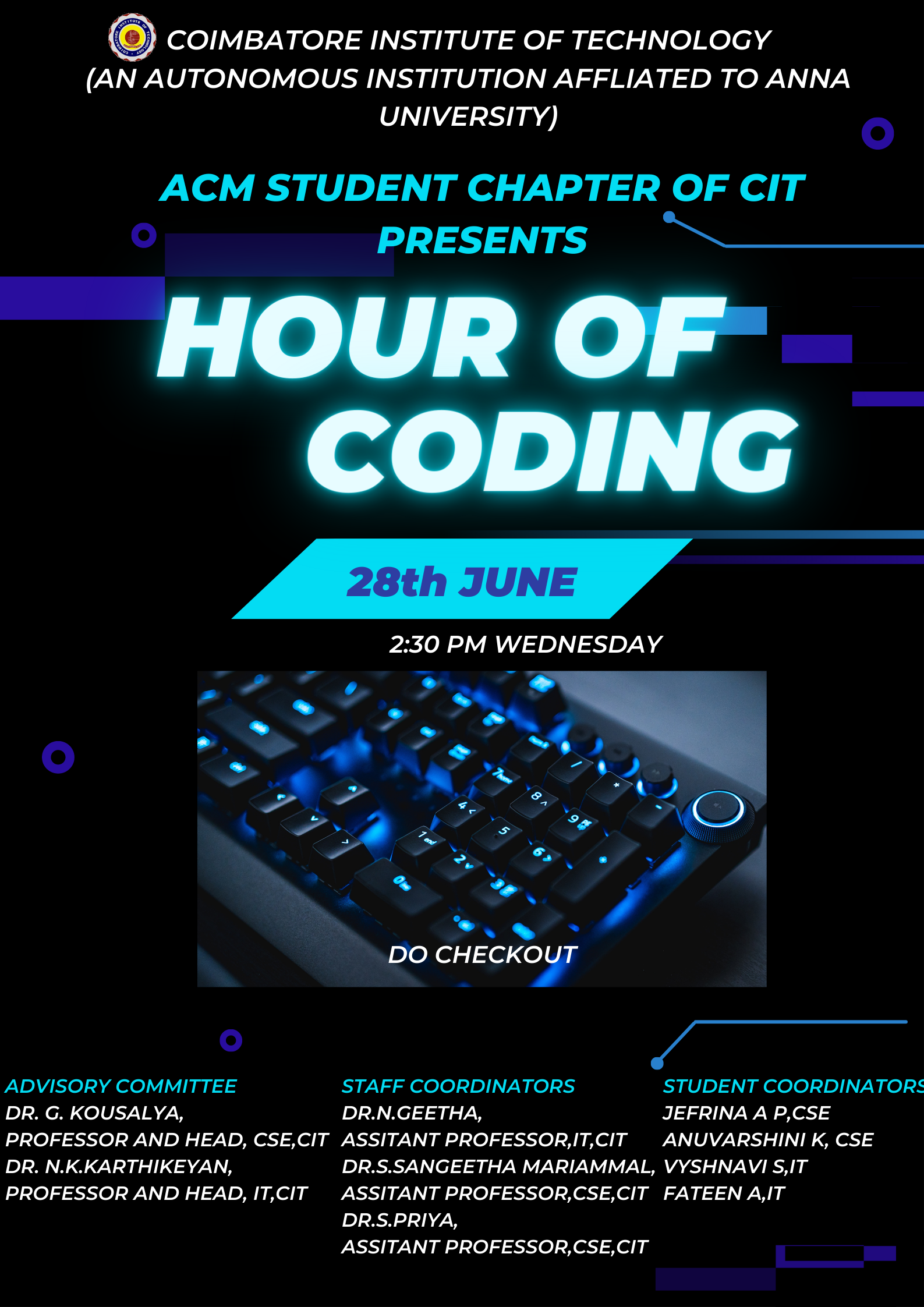 Hour of Coding Event Poster